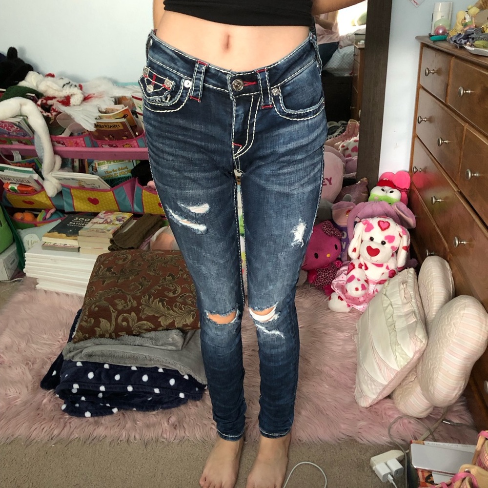 True Religion Distressed Skinny Jeans🔹